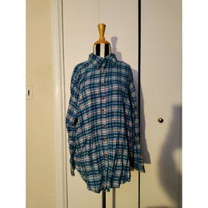 Woman Within Blue & White Flannel 18/20